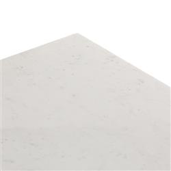 Hanne Mid Century White Marble Black Aluminum Base Rectangular Coffee Table|