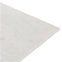 Hanne Mid Century White Marble Black Aluminum Base Rectangular Coffee Table|