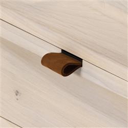 Theodore Industrial Loft Dove White Wood Grey Iron Frame 2 Drawer Display Bookcase|