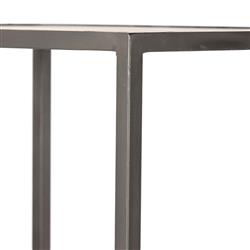 Theodore Industrial Loft Dove White Wood Grey Iron Frame 2 Drawer Display Bookcase|