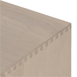 Theodore Industrial Loft Dove White Wood Grey Iron 4 Drawer Filing Credenza|