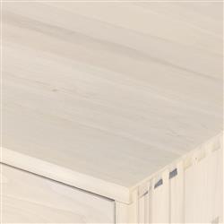 Theodore Industrial Loft Dove White Wood Grey Iron Base 3 Drawer Writing Desk|