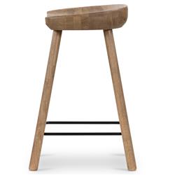 Jimmy Rustic Lodge Natural Matte Solid Wood Counter Stool|