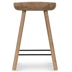 Jimmy Rustic Lodge Natural Matte Solid Wood Counter Stool|