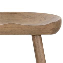 Jimmy Rustic Lodge Natural Matte Solid Wood Counter Stool|