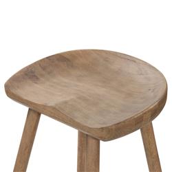 Jimmy Rustic Lodge Natural Matte Solid Wood Counter Stool|