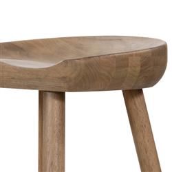 Jimmy Rustic Lodge Natural Matte Solid Wood Counter Stool|