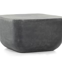 Artemio Industrial Loft Dark Grey Aluminum Square Outdoor End Table|
