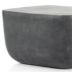 Artemio Industrial Loft Dark Grey Aluminum Square Outdoor End Table|
