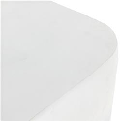 Artemio Industrial Loft Matte White Aluminum  Square Outdoor End Table|