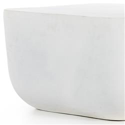 Artemio Industrial Loft Matte White Aluminum  Square Outdoor End Table|