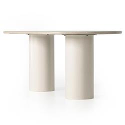 Gary Modern Classic Cream Solid Marble Oval Dining Table - 78''W|