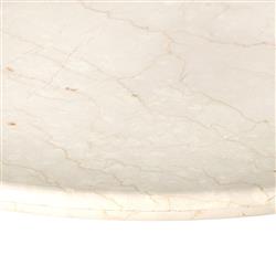 Gary Modern Classic Cream Solid Marble Oval Dining Table - 78''W|