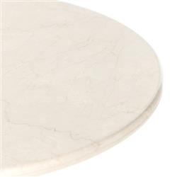 Gary Modern Classic Cream Solid Marble Oval Dining Table - 78''W|