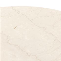 Gary Modern Classic Cream Solid Marble Oval Dining Table - 78''W|