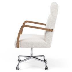 Sonn Mid Century Cream Performance Boucle Silver Stainless Steel Office Chair|
