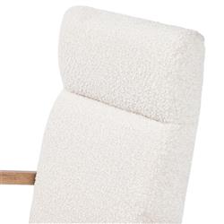 Sonn Mid Century Cream Performance Boucle Silver Stainless Steel Office Chair|