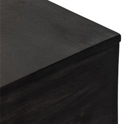 Scarlett Rustic Lodge Black Solid Mango Wood Storage Trunk|