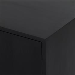 Luca Industrial Loft Black Wash Wood 2 Drawer 3 Door Media Console|