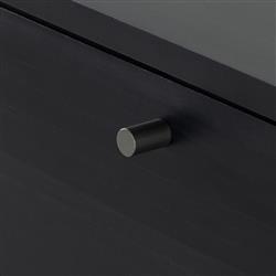 Luca Industrial Loft Black Wash Wood 2 Drawer 3 Door Media Console|