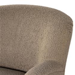 Kaden Modern Classic Brown Upholstered Boucle Wood Frame Chaise Lounge|