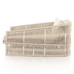 Porter Coastal Beach Beige Performance Woven Rope Aluminum Outdoor Daybed|