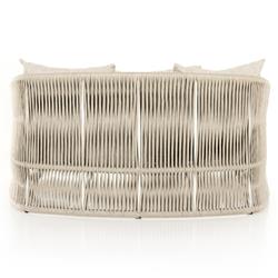 Porter Coastal Beach Beige Performance Woven Rope Aluminum Outdoor Daybed|