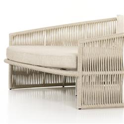 Porter Coastal Beach Beige Performance Woven Rope Aluminum Outdoor Daybed|