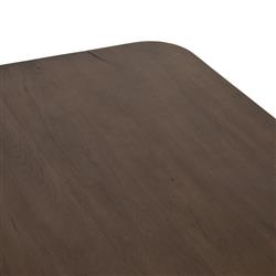 Farvald Mid Century Modern Dark Brown Reclaimed Wood Rectangular Coffee Table|