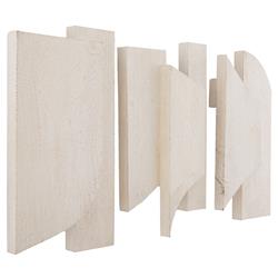 Pierson French Country White Mango Wood Wall Plaques - Set of 3|