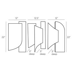 Pierson French Country White Mango Wood Wall Plaques - Set of 3|