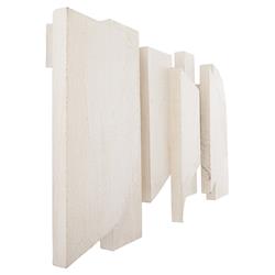 Pierson French Country White Mango Wood Wall Plaques - Set of 3|