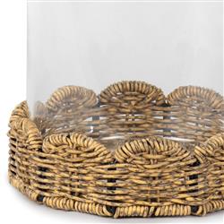 Haven Coastal Clear Glass Outdoor Hurricane Candleholder - Small|