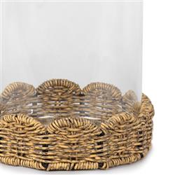 Haven Coastal Clear Glass Outdoor Hurricane Candleholder - Small|