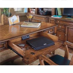 Heaven Updated Traditional Distressed Brown Wood Desk|