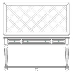 Heaven Updated Traditional Distressed Brown Wood Desk|