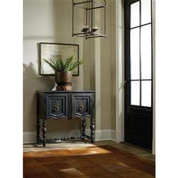 Charles French Country Distressed Black Wood Sideboard|