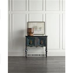 Charles French Country Distressed Black Wood Sideboard|