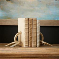 Cesar Hollywood Regency Silver Iron Chain Bookends|