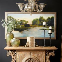 Cesar Hollywood Regency Silver Iron Chain Bookends|