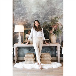 Veruca Modern Ivory Sheepskin 4 Pelt Fur Rug - 4'x6'|