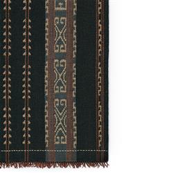 Bughaw Global Bazaar Dark Blue Wool Tribal Patterned Rug - 5'x8'|