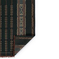 Bughaw Global Bazaar Dark Blue Wool Tribal Patterned Rug - 5'x8'|