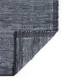 Trisha Coastal Beach Two Tone Dark Blue Leather Solid Rug - 3'6"x5'6"|