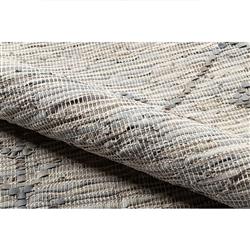 Mardox Global Bazaar Grey Leather Geometric Patterned Rug - 3'6"x5'6"|