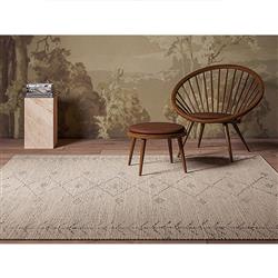 Mardox Global Bazaar Grey Leather Geometric Patterned Rug - 3'6"x5'6"|