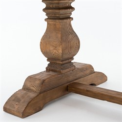 Arbois French Country Pine Wood Trestle Dining Table - 110"W|