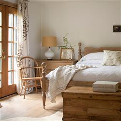 Province French Brown Oak Brass Pulls 3 Drawer Bachelor Chest|