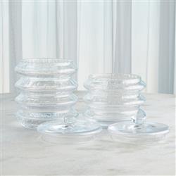 Bonnie Modern Clear Seeded Glass Canister - Small|