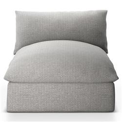 Cee Modern Classic Grey Upholstered Outdoor Chaise Lounge|